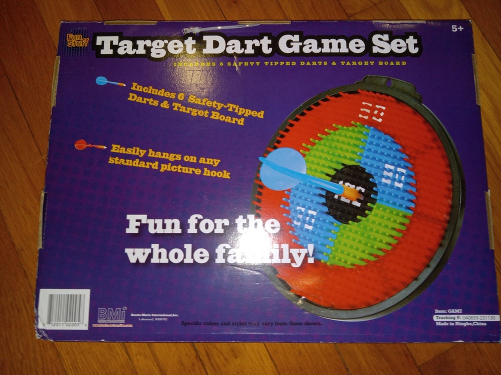 Target Dart Game Set Fun Stuff 6 Saftey Tip Darts