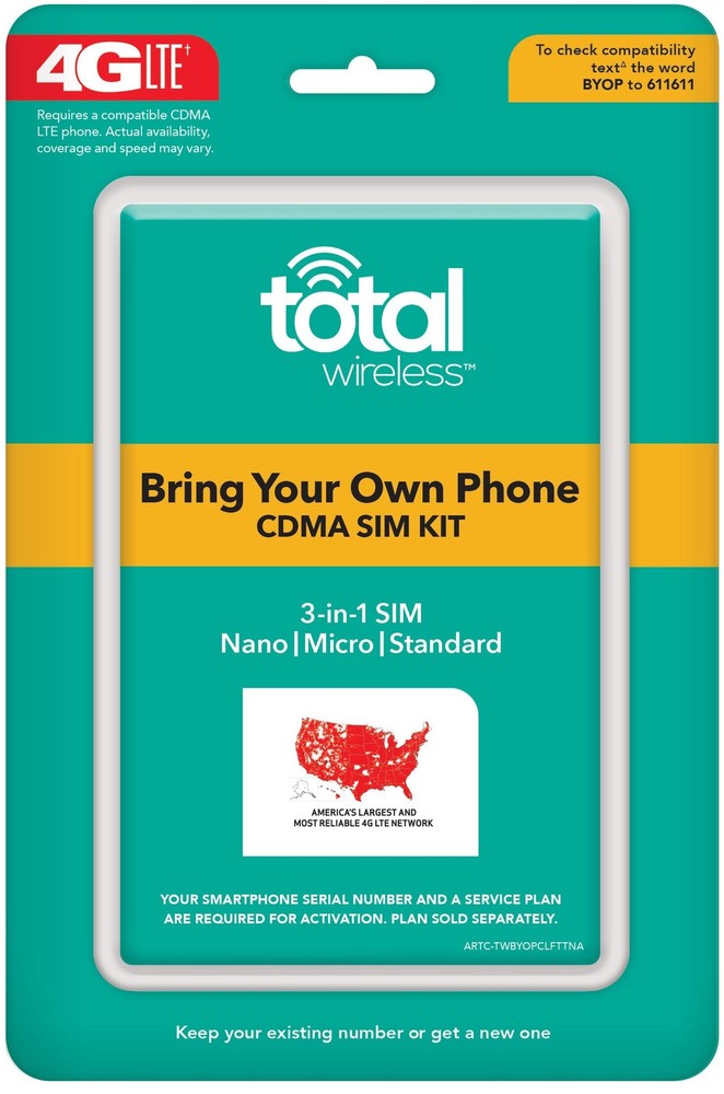 Total Wireless Universal CDMA Sim Kit