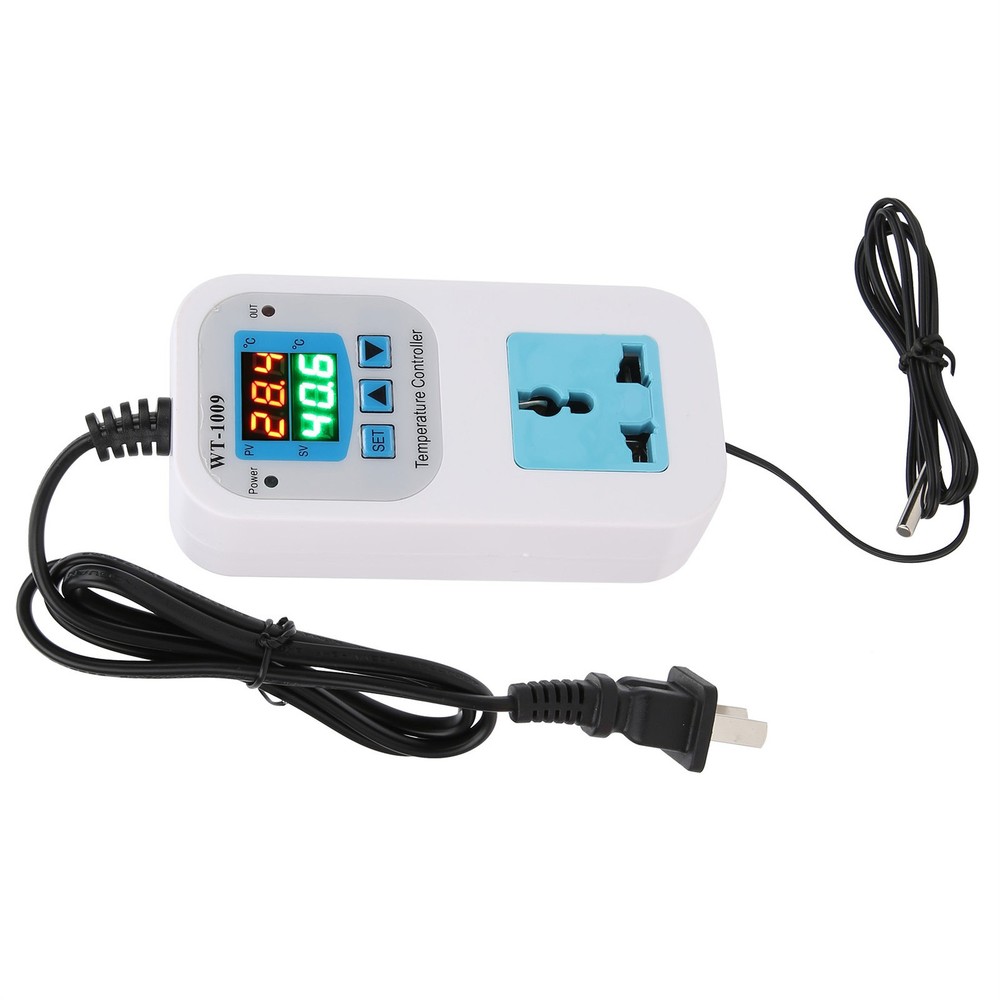 WT-1009 Temperature Controller Digital Display Electronic Control Socket 10A WT