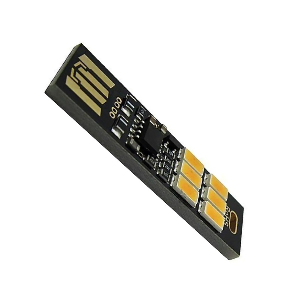 Mini Warm White 5V USB 6-LED Night Light Dimmable Touch Panel Swtich Light aa