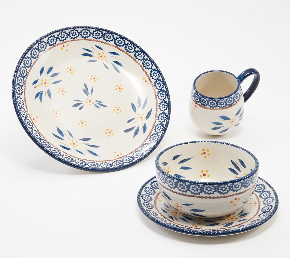 Temp-tations 16-Pc Essential Dinnerware Set, Plates,Mugs ROMANCE H221016
