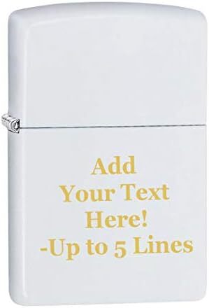 Zippo Lighter- Personalized Message Matte Colors Windproof Lighter White #214