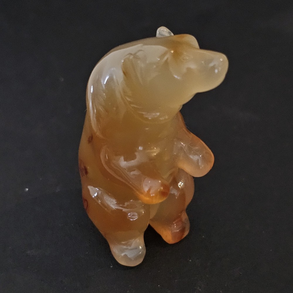 Bear Carved Carnelian Translucent Self Confidence Gemstone