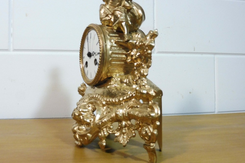 Old Mantel Clock Table Clock Shelf Mantel