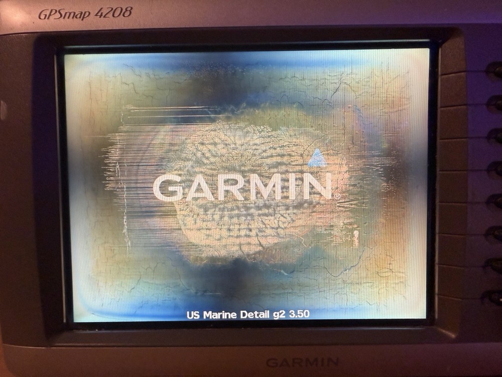 Garmin GPSMAP 4208 ChartPlotter Head Unit & Suncover (READ!)(Parts Not Working)