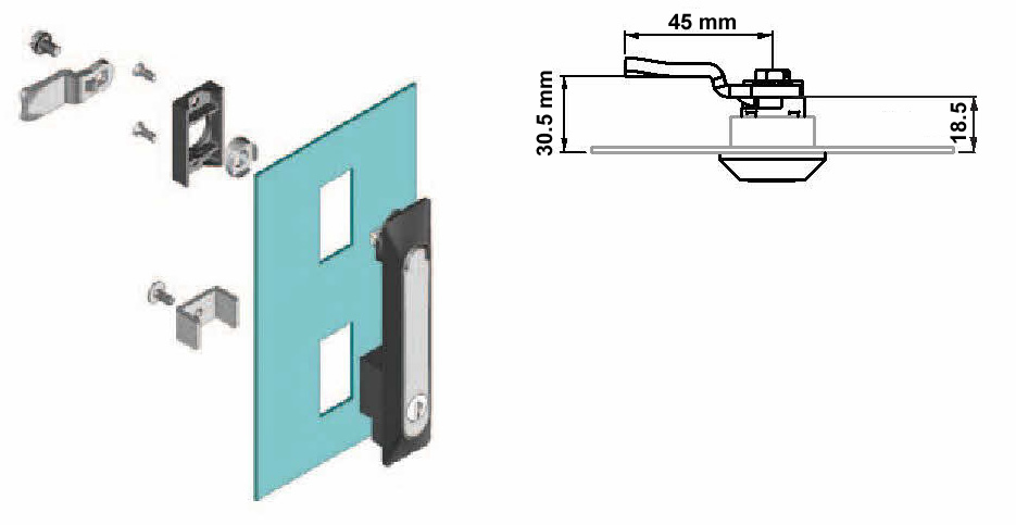 Swing Handle Lock / Latch Keyed Alike