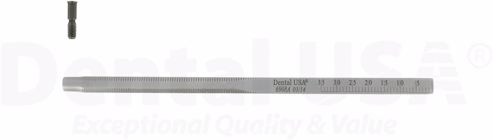 Dental USA Mirror Handle Only Thin Octagon C/S With Ruler Mod 6908A