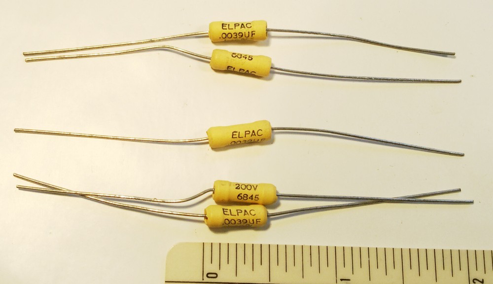 10 NOS Elpac Capacitors .0039 uf 200 v