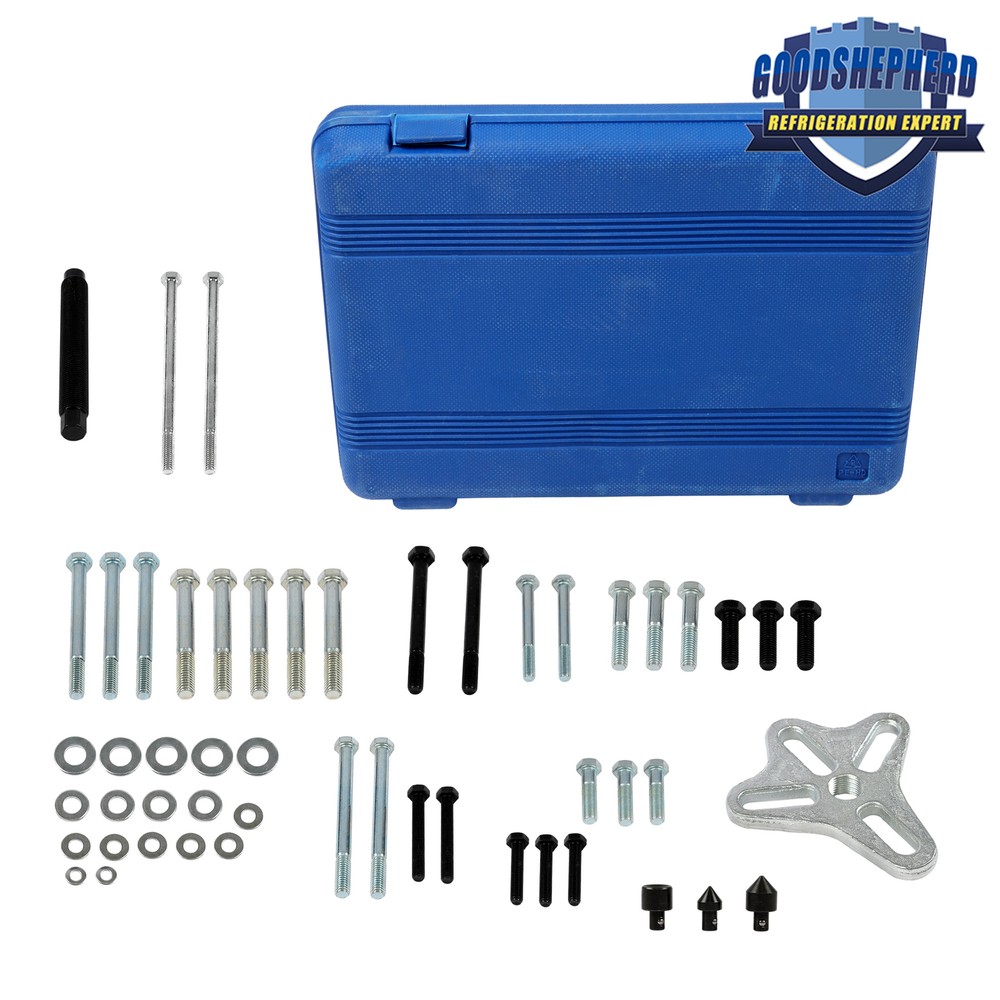 Harmonic Balancer Puller Tool 46pcs Flywheel Crankshaft Pulley Steering Wheel
