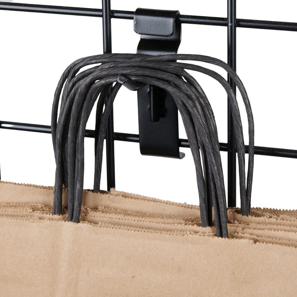 Gridwall Panel Display 2' x 6' Wire Grid Wall Black 2 Legs Standing Screen Metal