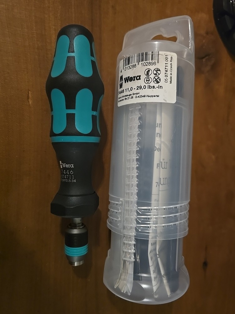 Wera 7446 Adjustable Torque Screwdriver 1/4" Hex Quick-Release