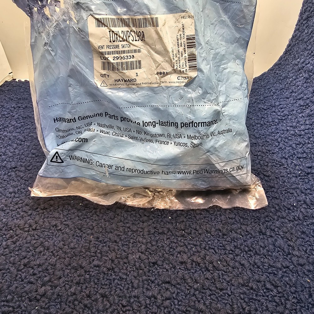 Hayward IDXL2VPS1930: Vent Pressure Switch