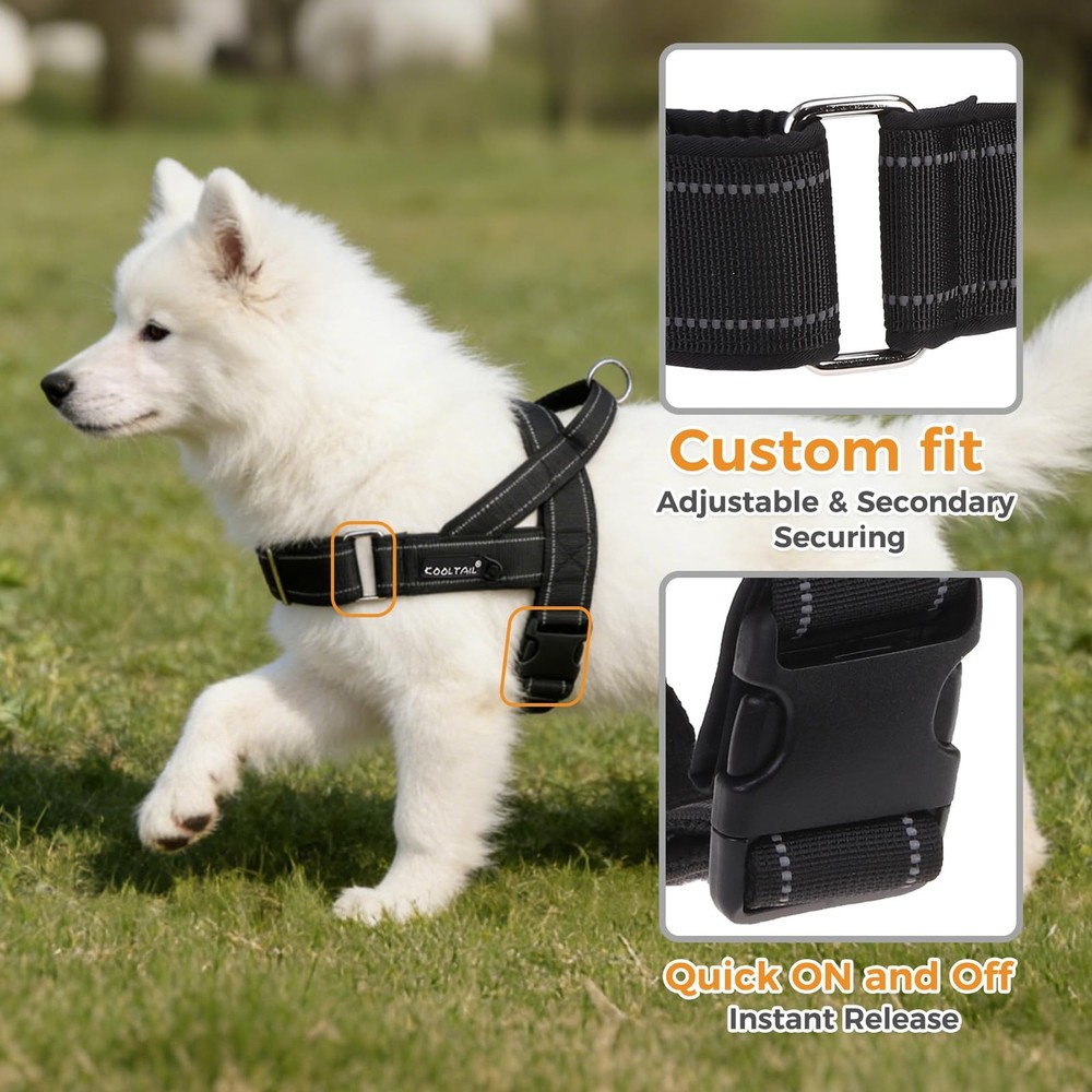 No Pull Harness Medium Size Dog with Handle, Easy Walk Puppy Vest Harness Nec...
