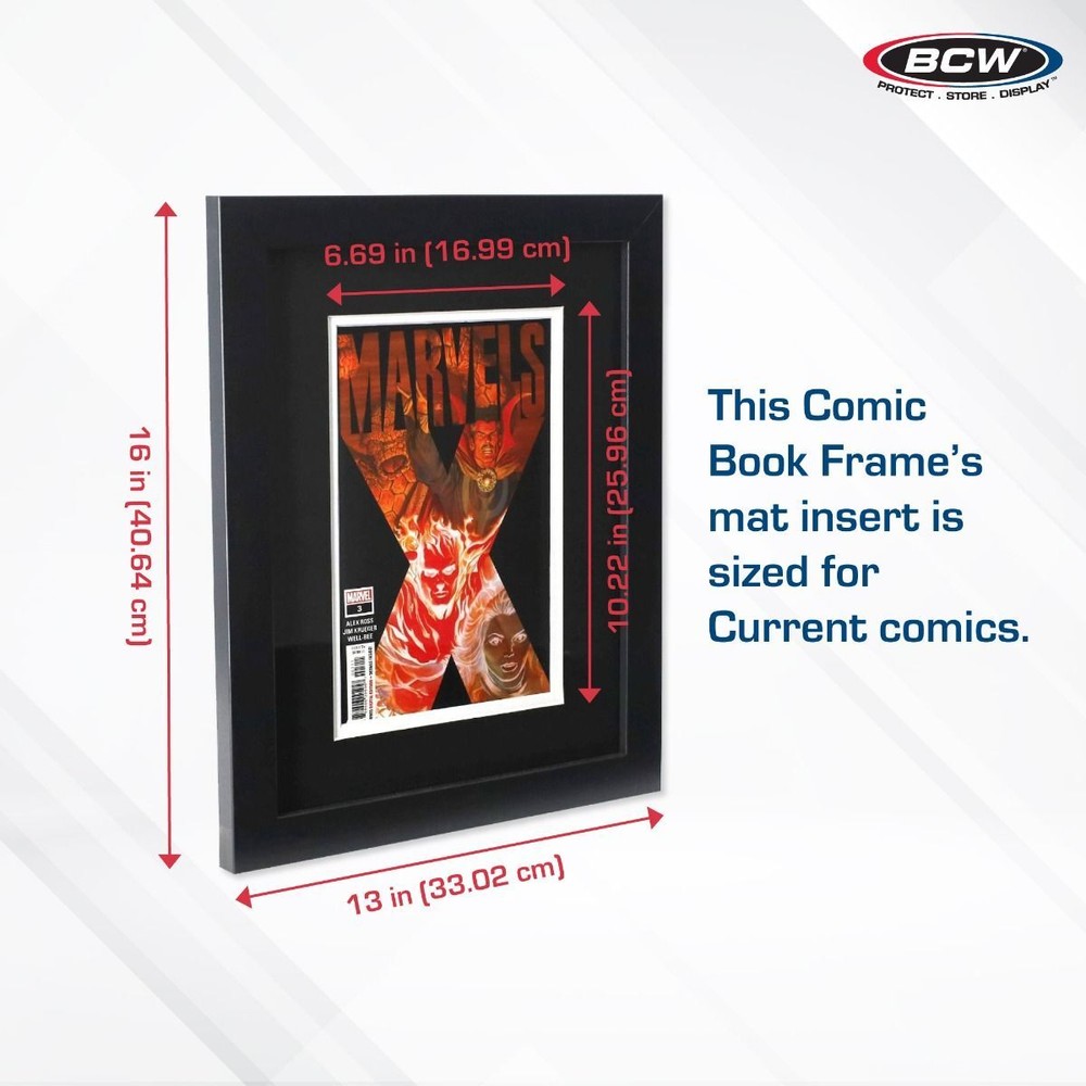 2 BCW Current Comic Book Black Wood Frames