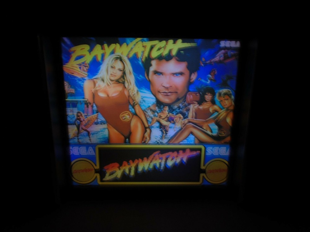 Baywatch Pinball Head LED Display light box