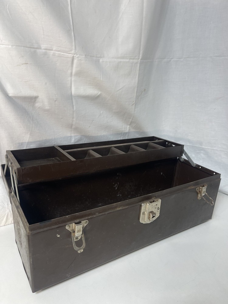 Vintage SK Tool Box Leather Handle 19”