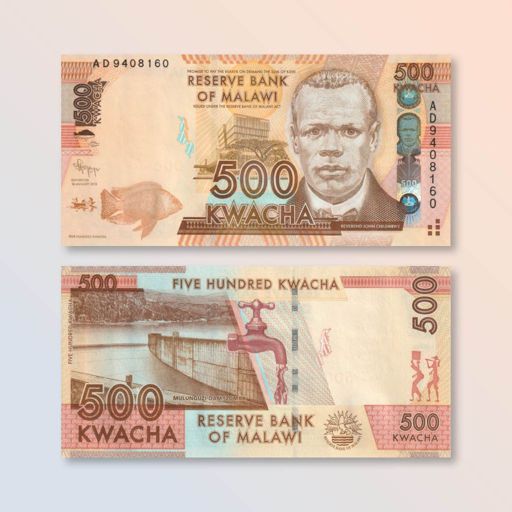 Malawi 500 Kwacha, 2012, B154a, P61a, UNC