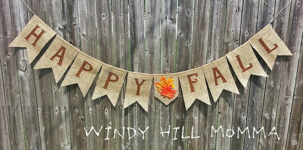 Happy Fall Burlap Banner fall decoration