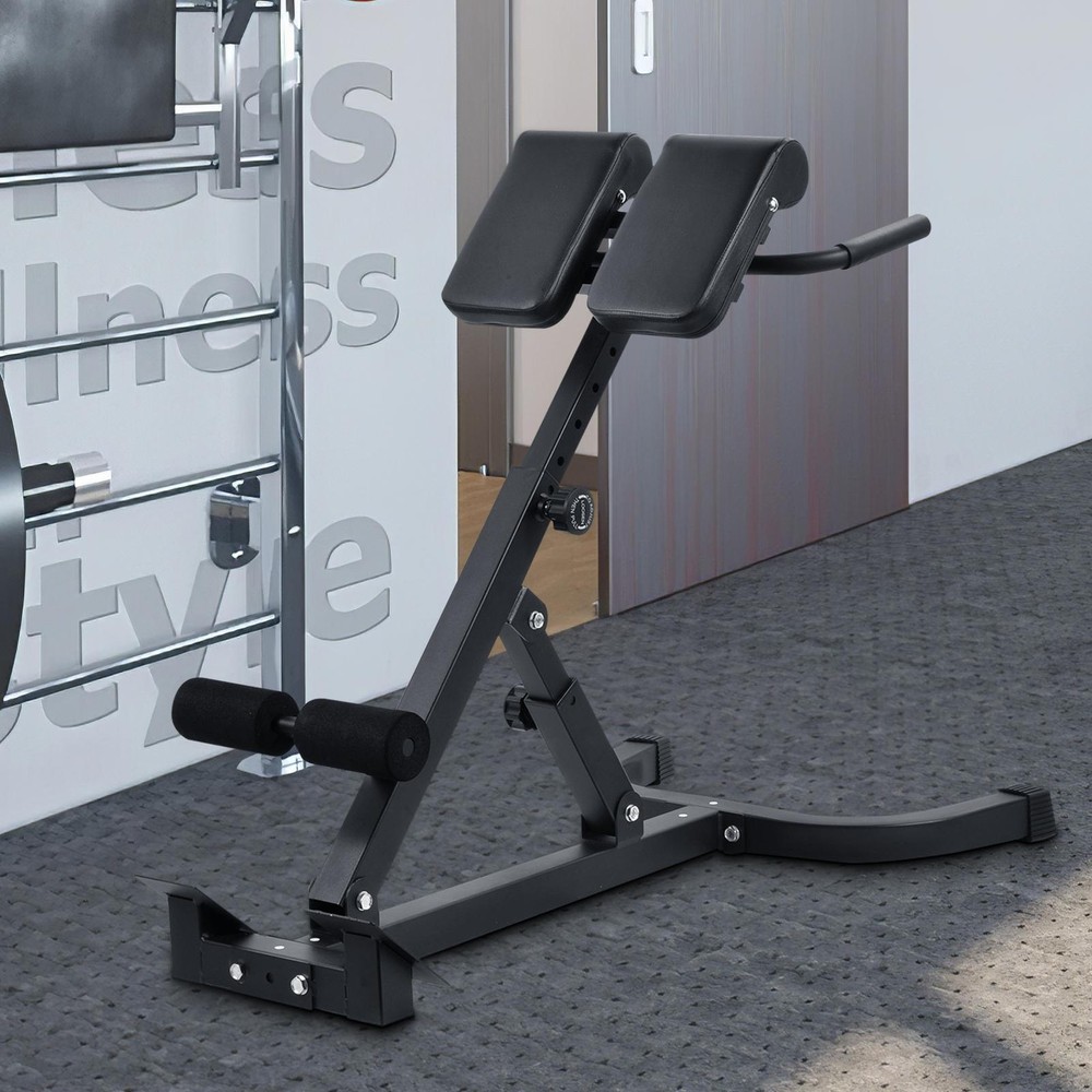Hyper-Extension Roman Chair - Adjustable Lower Back Bench Machine US