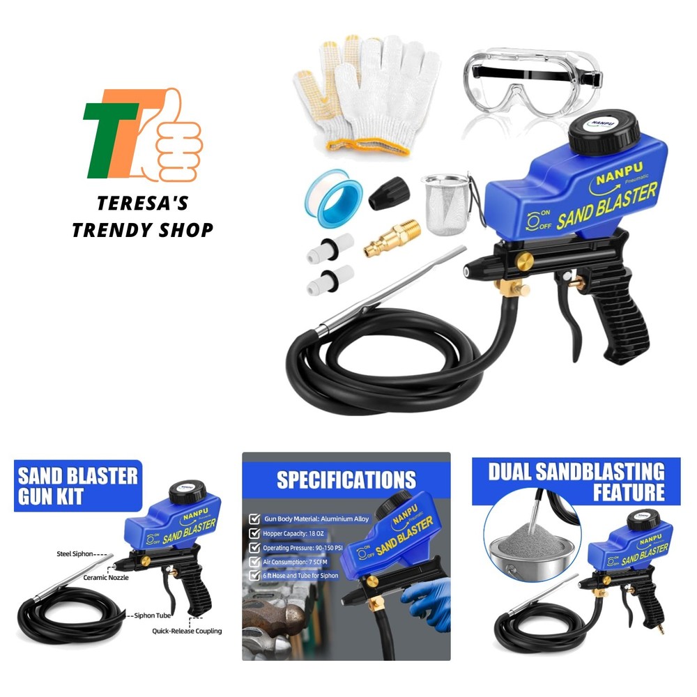 Professional Quality Air Sandblaster with Ceramic Nozzles for Precision Etching