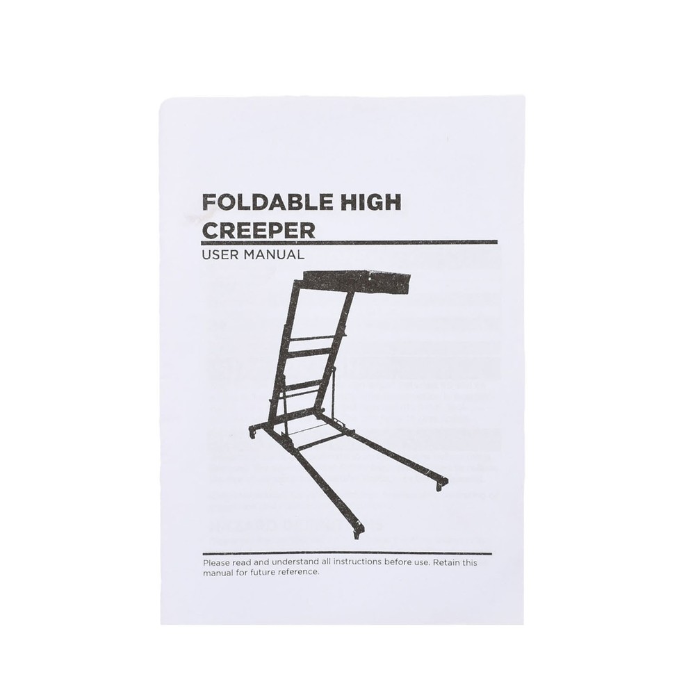 45"-66" Adjustable Height Engine Movable Ladder 400LBS Foldable Topside Creeper