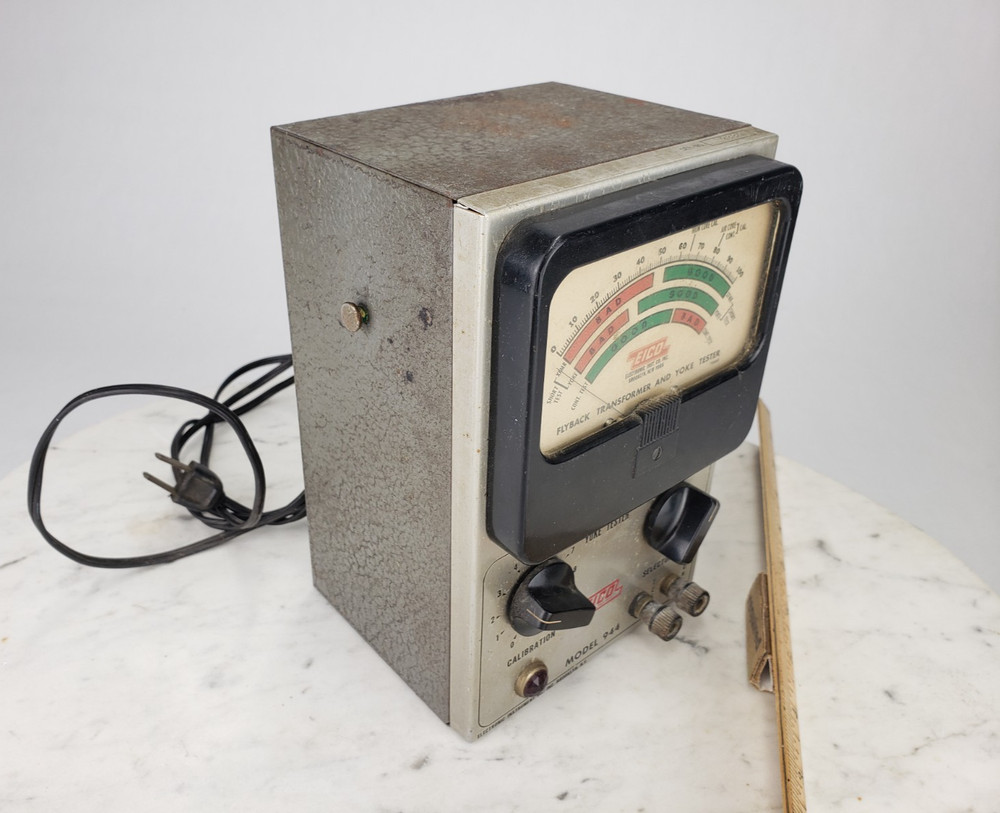 Vintage EICO 944 Flyback XFMR & Yoke Tester Turns On Works Meter Tool