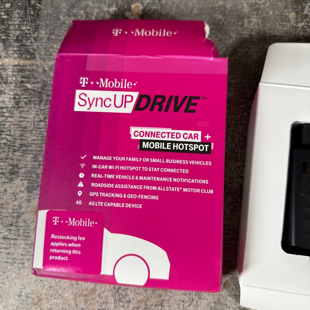 (T-MOBILE) SyncUp Drive Tracking Device Car Hotspot Black - As IS