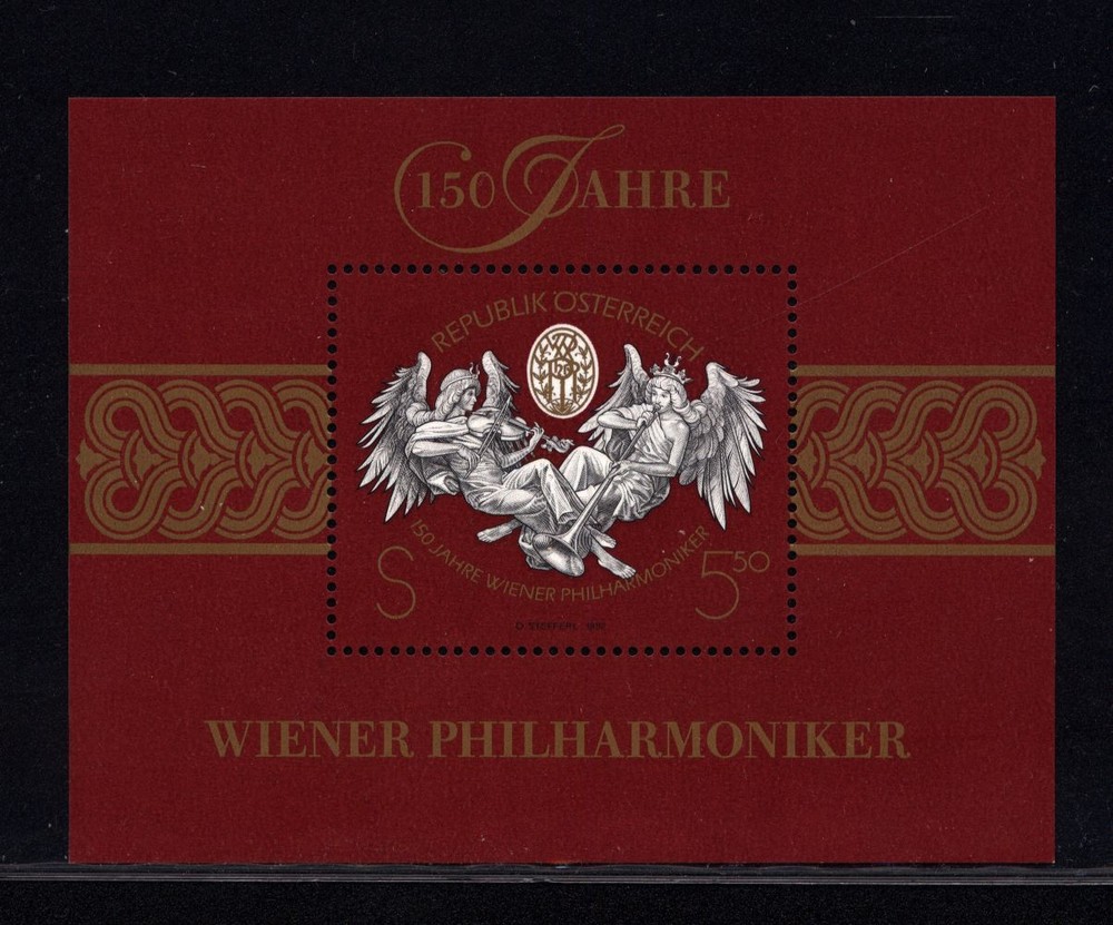 AUSTRIA 1992 VIENNA PHILHARMONIC SHEET NEW ** C33