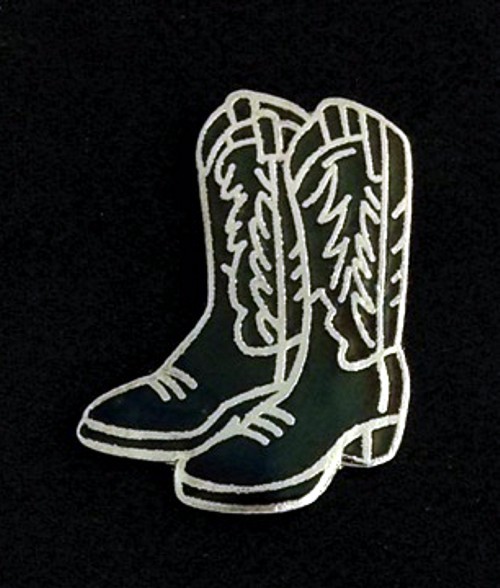 Cowboy Boots Hard Enamel Lapel Pin (EES)