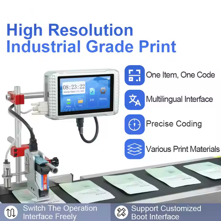 12.7mm automatic online inkjet printer does not include conveyor printing code