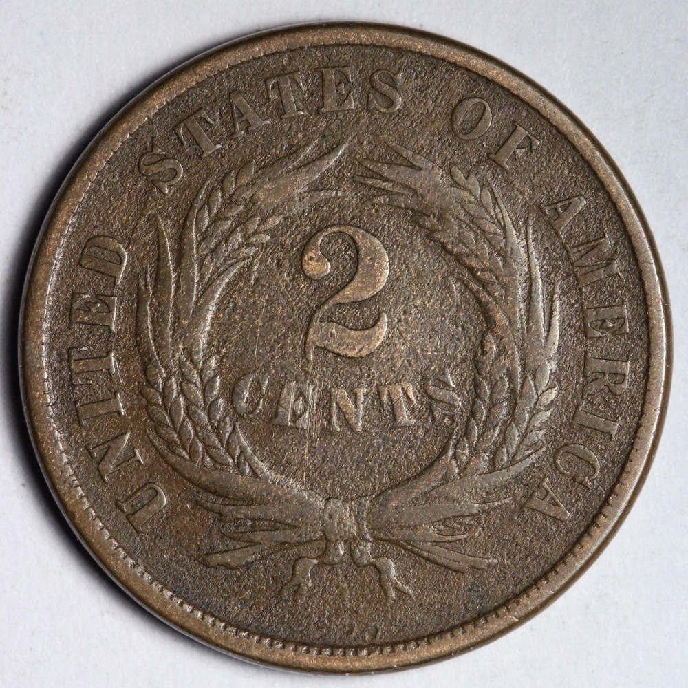 1865 Two Cent Piece FINE E161 OQCM