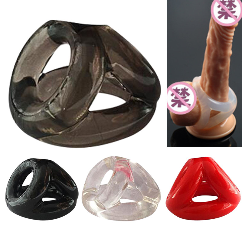 Reusable Silicone Penis Sleeve Scrotum Stretcher Ring Delay Ejaculation MALE