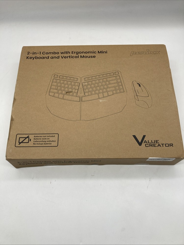 Perixx PERIDUO-813B US, Wireless Ergonomic Compact Keyboard & Vertical Mouse ...