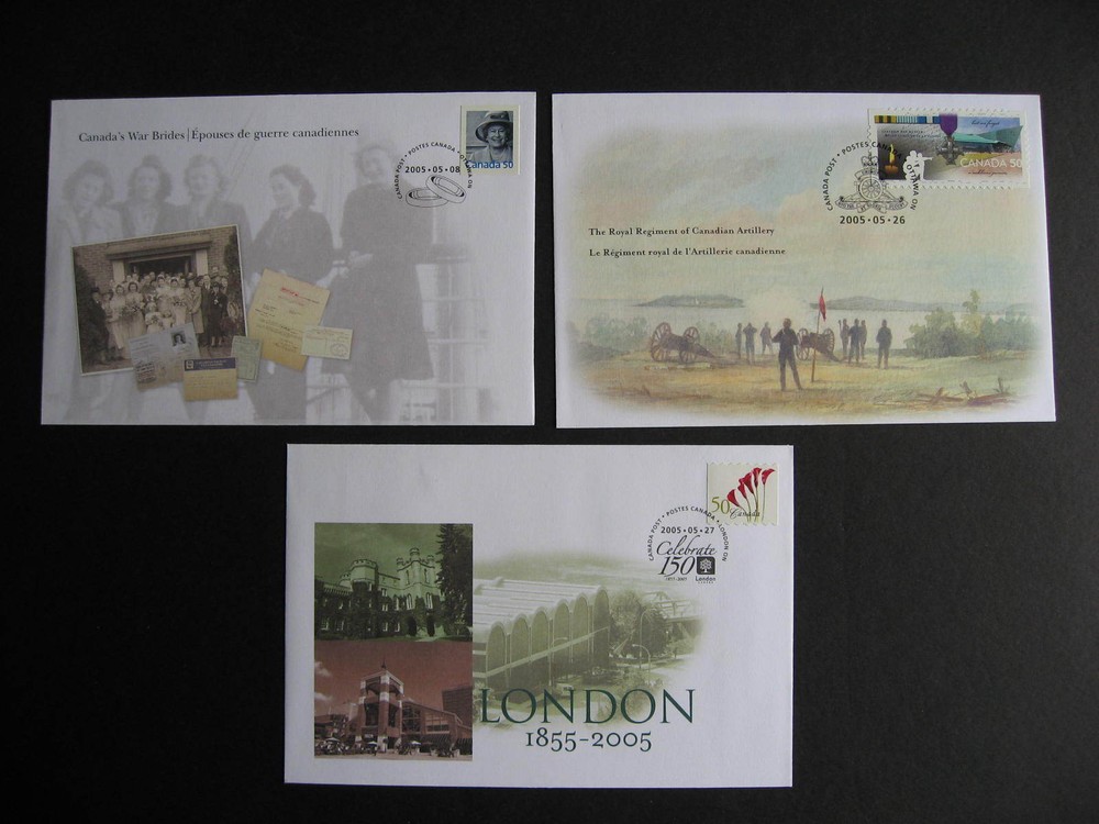 CANADA 3 different 2005 Canada Post special event covers, check them out!!