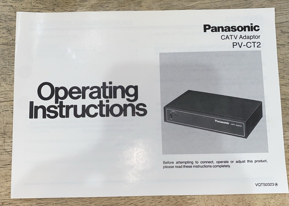 Panasonic CATV Adapter PV-CT2 - NEW