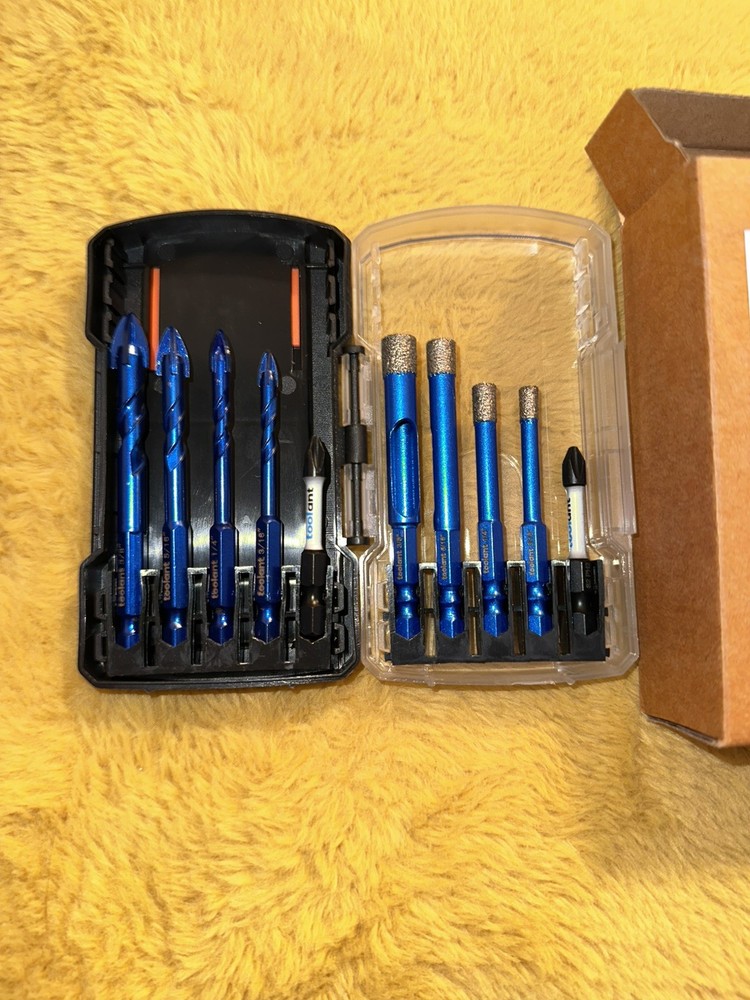 toolant Diamond Drill Bits Set 10PCS, Glass Drill Bits for Drilling Holes in ...