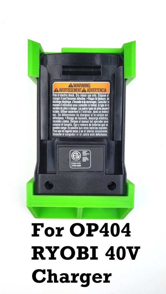 Ryobi 40V Charger wall mount(x1) and battery mounts(x2)