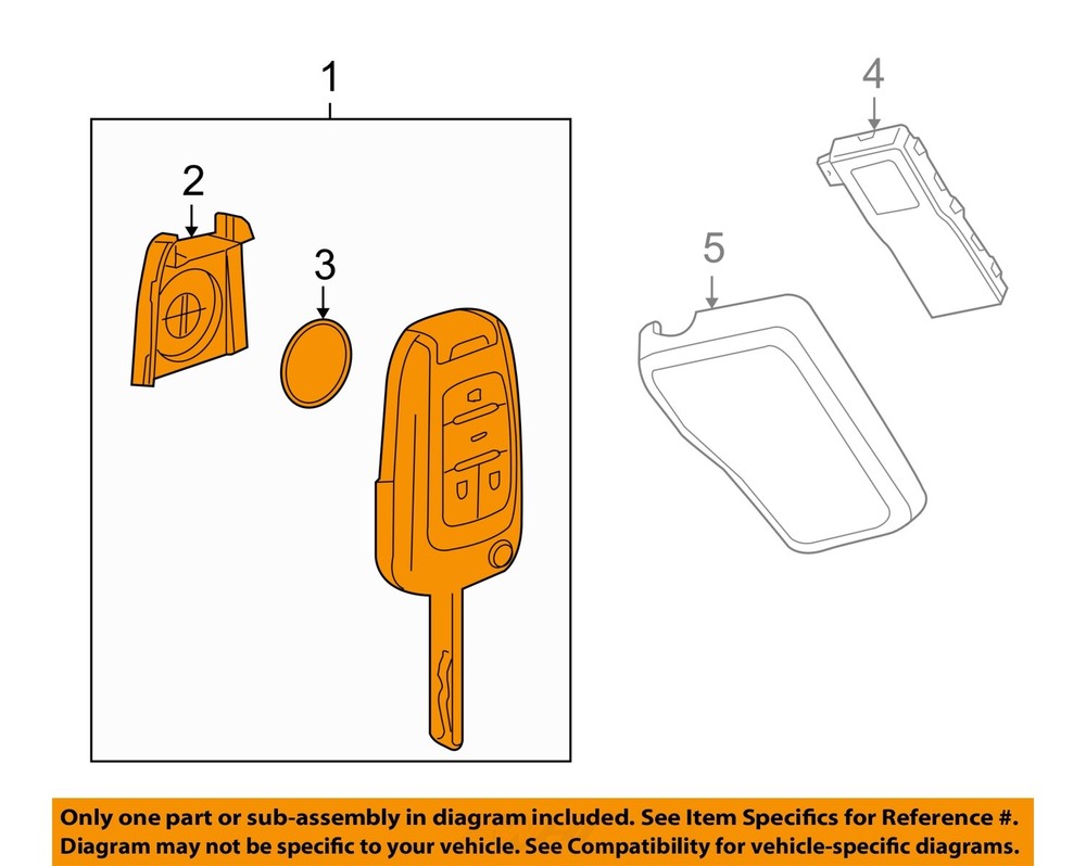 GM OEM 10-17 Terrain Electrical Keyless Entry Components-Transmitter 20873622