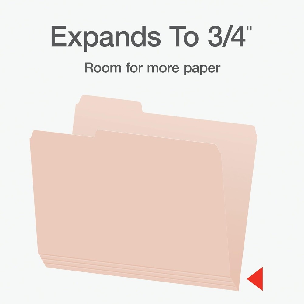 Letter Size File Folders, Assorted Colors, 1/3-Cut Tabs, 36 Pack