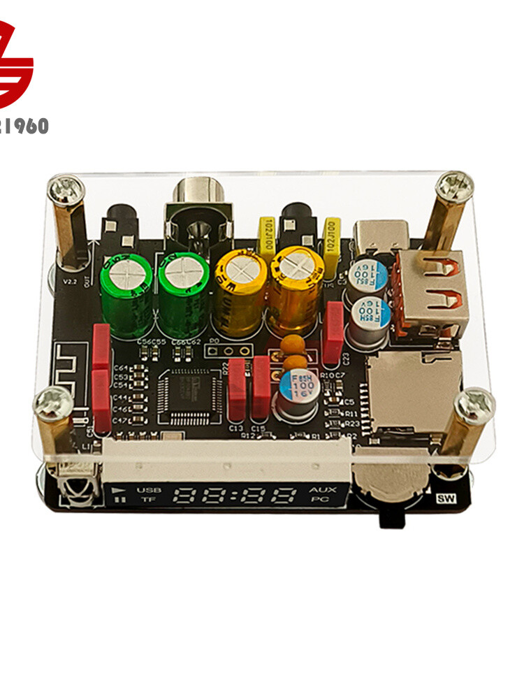 ZK-DAM-K1 Bluetooth U Disk Sound Card TF Decoder Board Front DSP Tuning Type-C