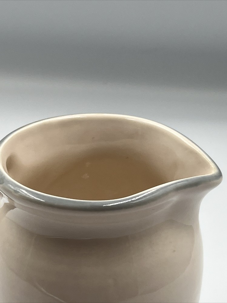 Vintage Creamer. Pfaltzgraff Juniper Pattern. Ceramic. White. Turquoise & Mauve