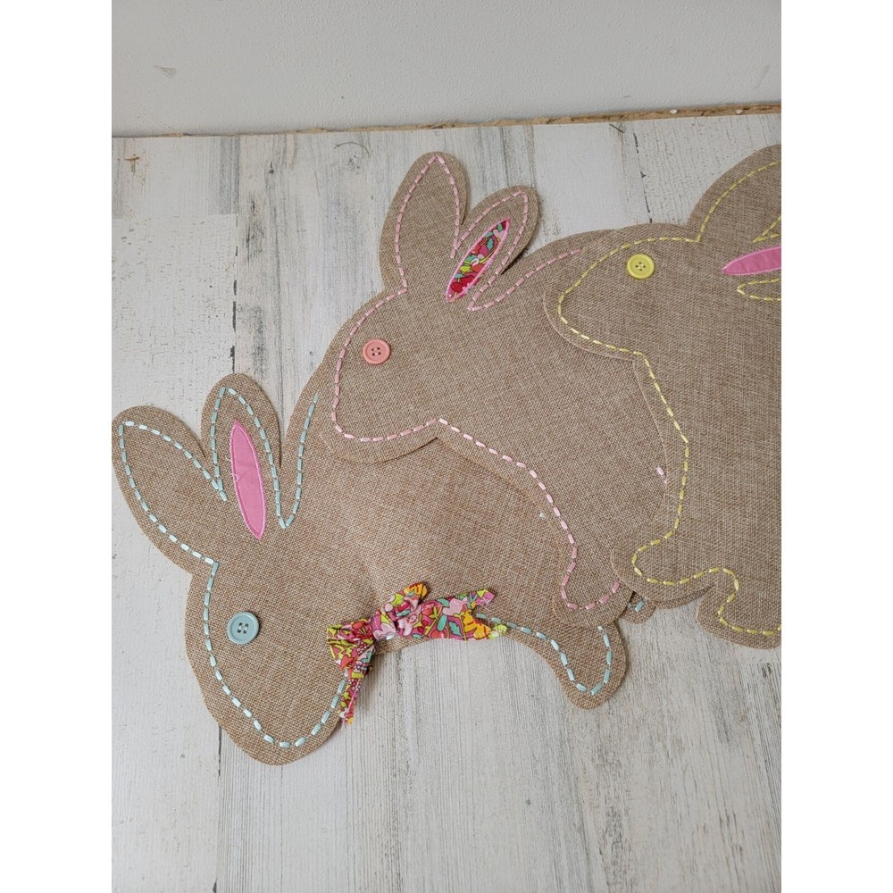 Easter Bunny Banner table runner home decor fabric