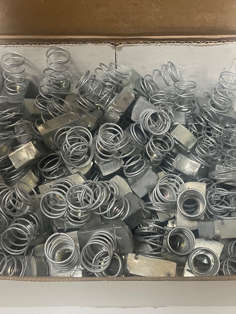 100 Count Box Unistrut Strut Channel Nut with Spring 1/2"-13 Electro-Galvanized