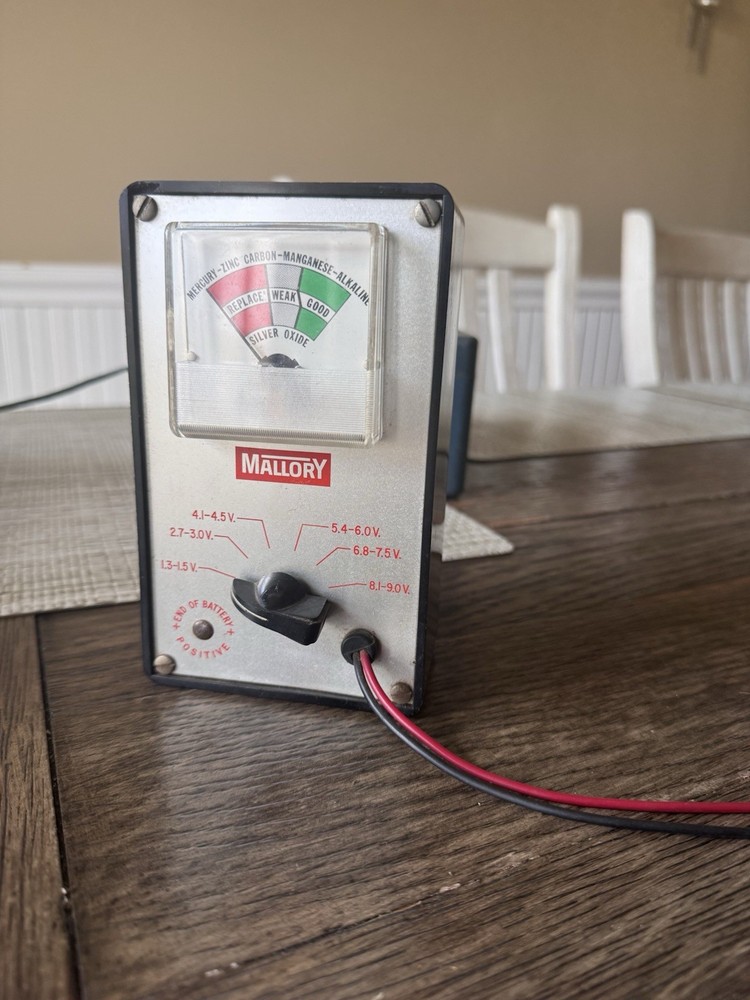Vintage Mallory Battery Tester – Tested & Working