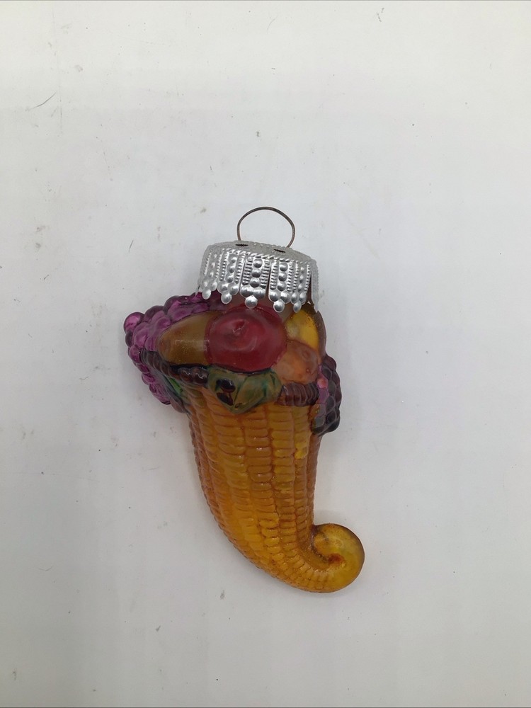 Blown Glass Vintage Cornucopia Light Cover Ornament