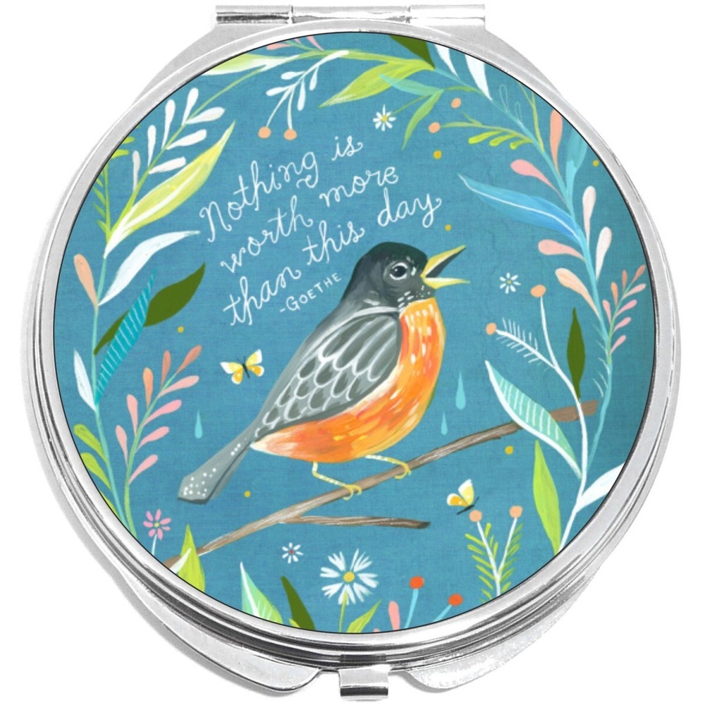 Nothing Is Worth More Than Today Compact with Mirrors - for Pocket or Purse