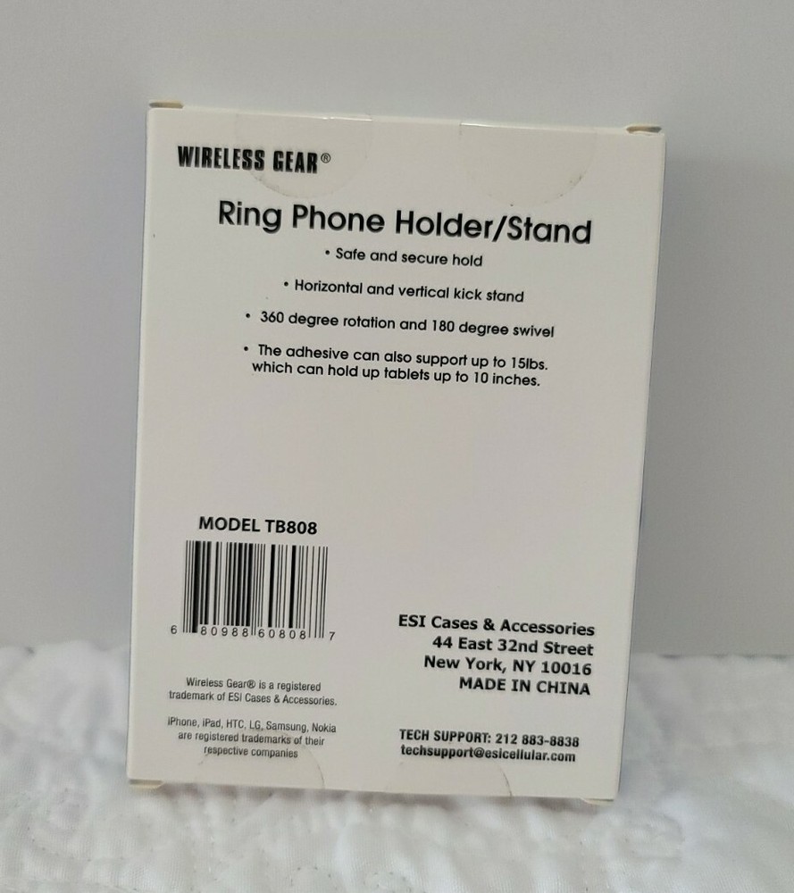 Wireless Gear Ring Phone Holder/Stand color Silver