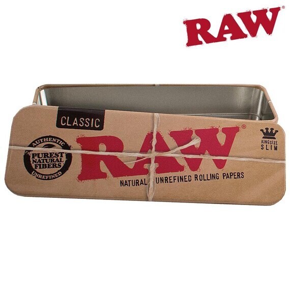 RAW Classic King Size Pre-Rolled Cones 200 Pack & Clipper Lighter & Caddy