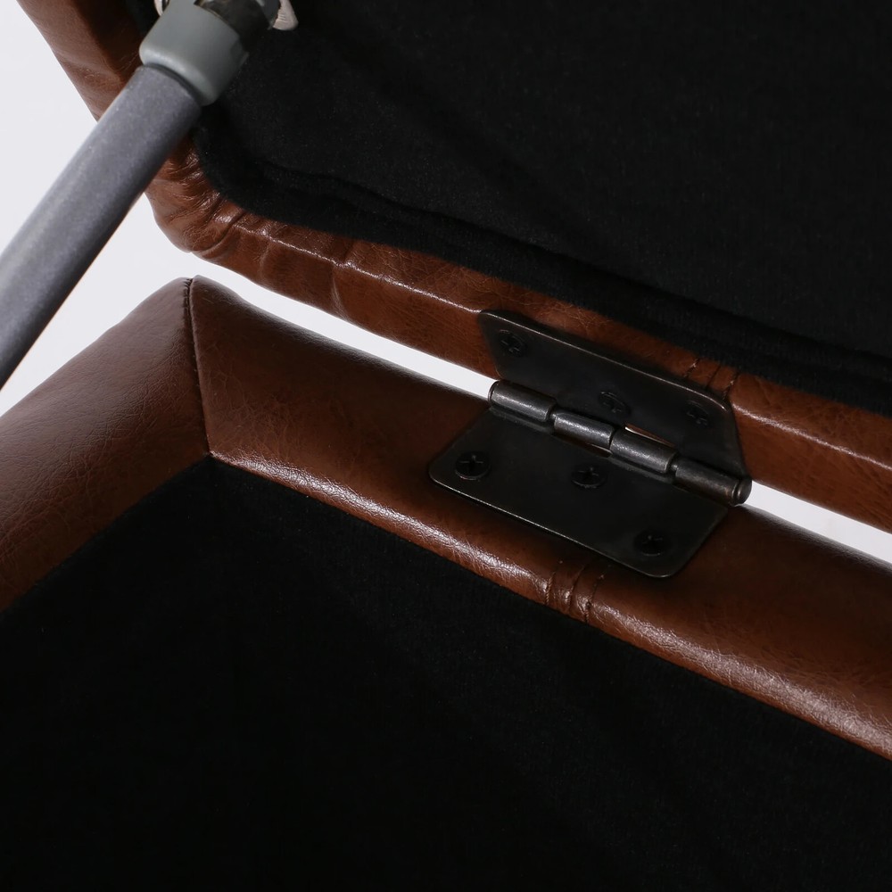 Rigby Faux Leather Storage Ottoman