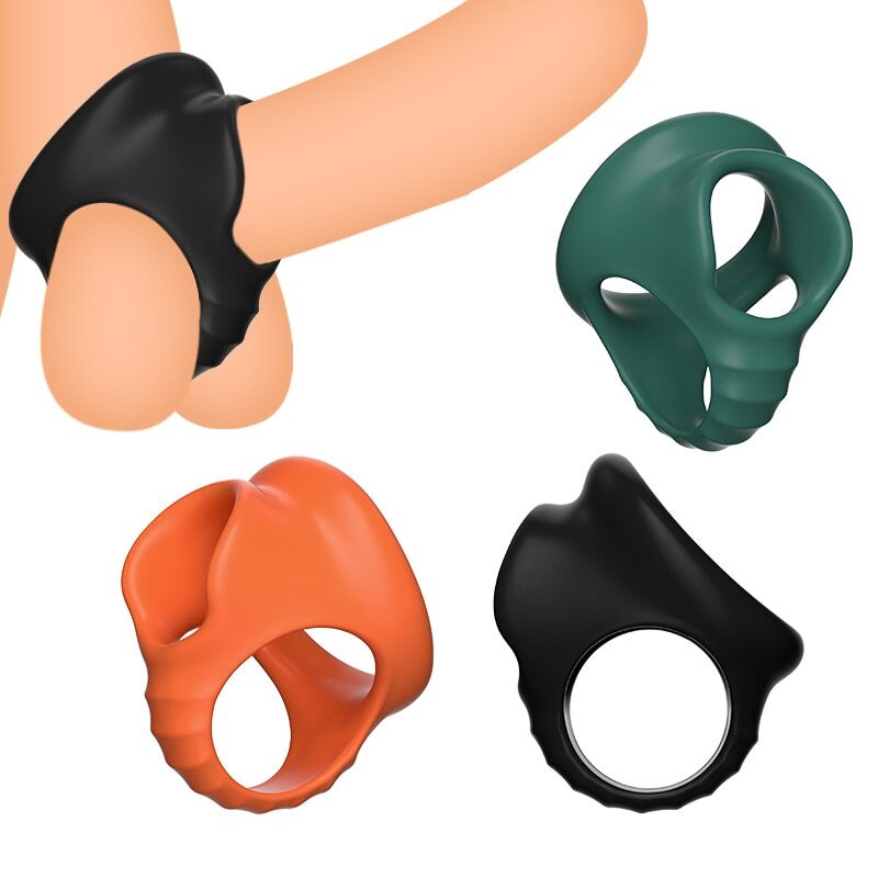 Reusable Penis-Enhancer-Extender-Ring Men Delayed Ejaculation Condom Chastity